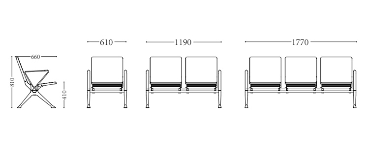 PU機(jī)場(chǎng)椅/等候椅/排椅-SJ9073(圖2) undefined